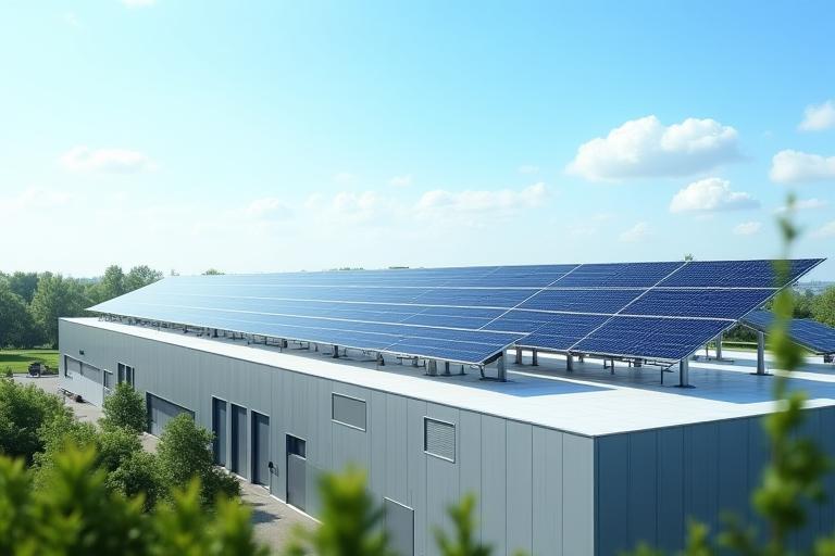 Paneles solares sobre la fábrica HispaniaTextil